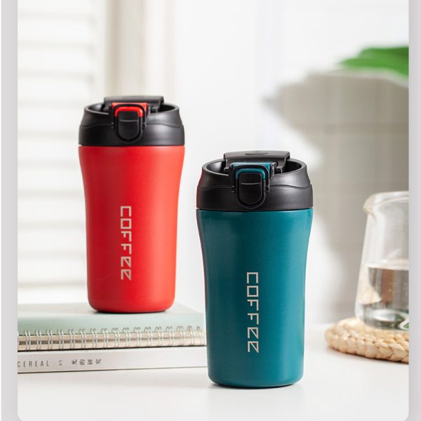 ماگ سفری دوقفله کافی 400میلی لیتر - Travel mug coffe 400ml - Image 5