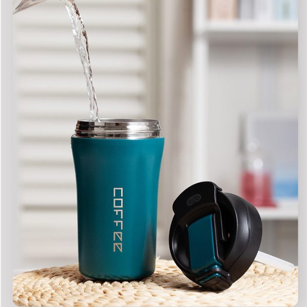 ماگ سفری دوقفله کافی 400میلی لیتر - Travel mug coffe 400ml - Image 7